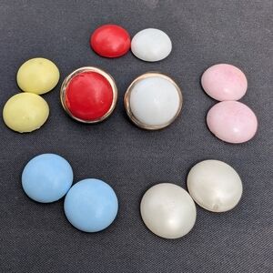 Vtg Interchangeable Earrings with Screw backs